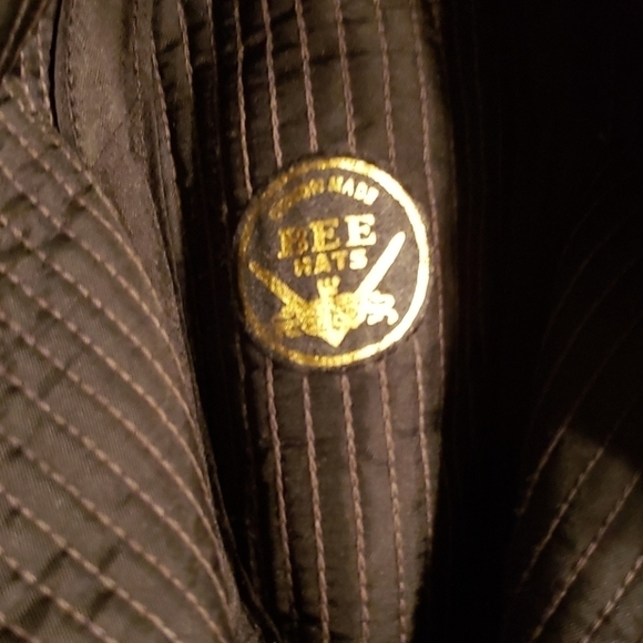 BEE Hats USA Fedora Wool Herringbone Black & Grey - Picture 5 of 9